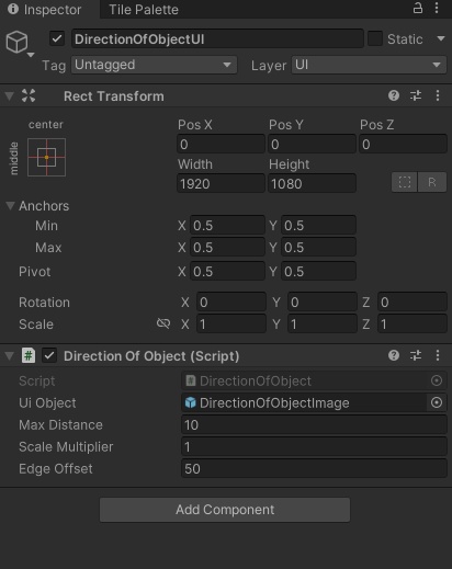 [Unity2D]画面外のオブジェクトの位置を表示する