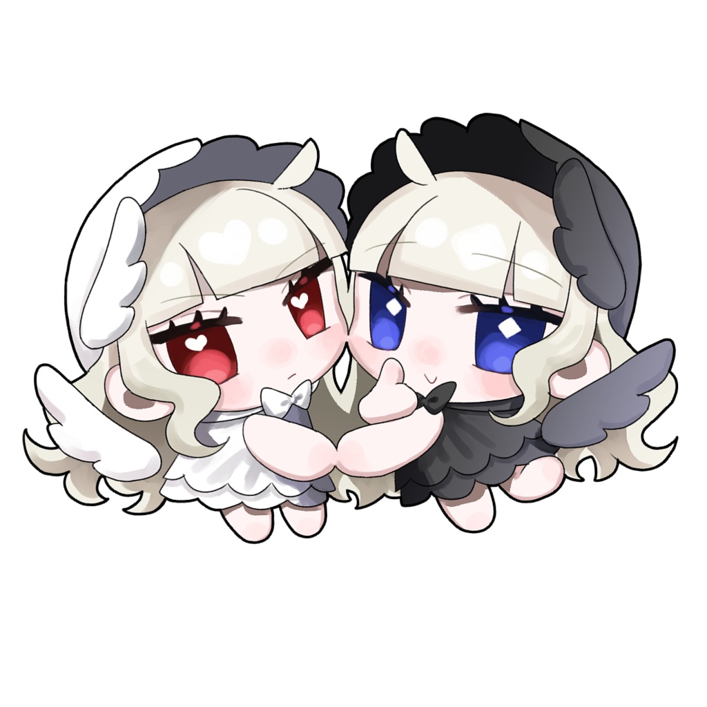 【アクキー80×80mm】🤍🖤