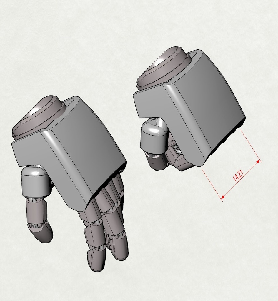 Lo-Tech Hand (L-size)お試し版STLデーター(期間限定)
