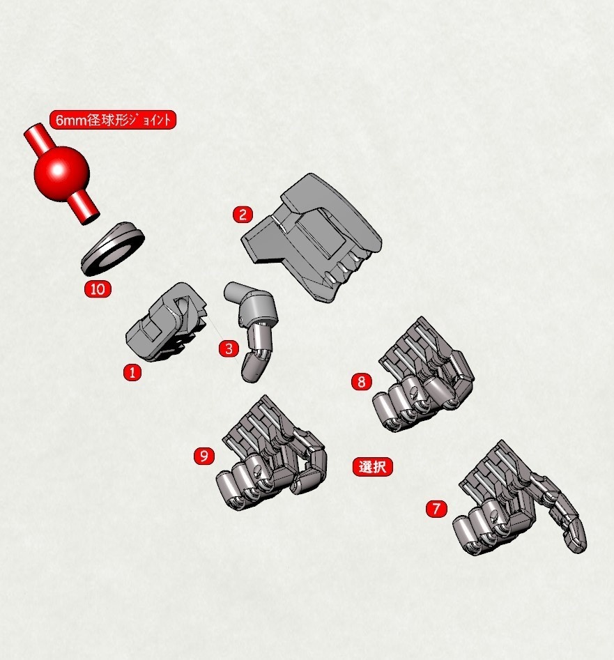 Lo-Tech Hand STLデーター