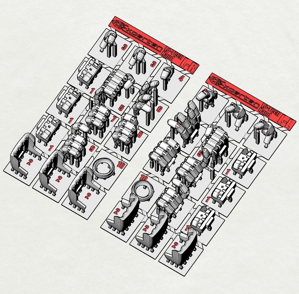 Lo-Tech Hand (L-size) 3Dプリンタ出力品