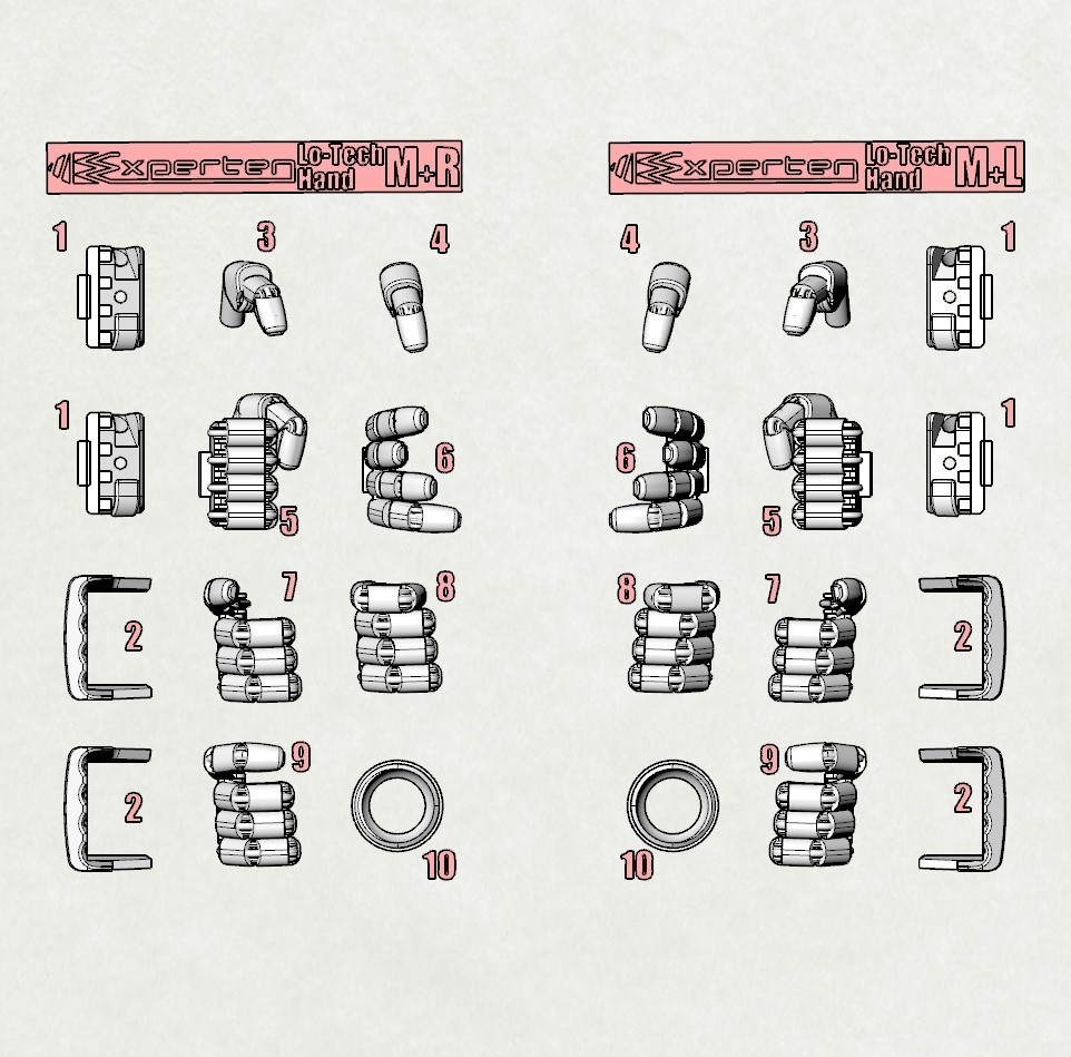 Lo-Tech Hand 3Dプリンタ出力品