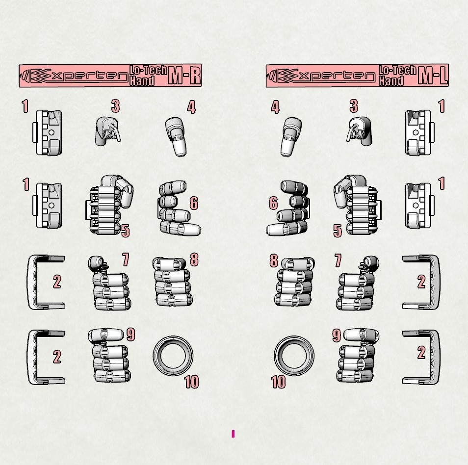 Lo-Tech Hand 3Dプリンタ出力品