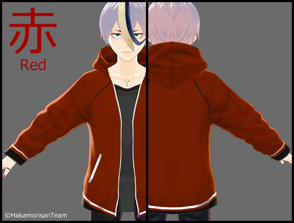 【正式版対応】Overlapping hoodies (unisex) Costume Texture for VRoid
