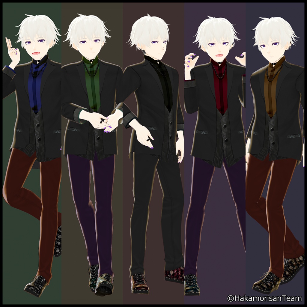 【正式版対応】Gothic punk jacket (unisex) Costume Texture for VRoid
