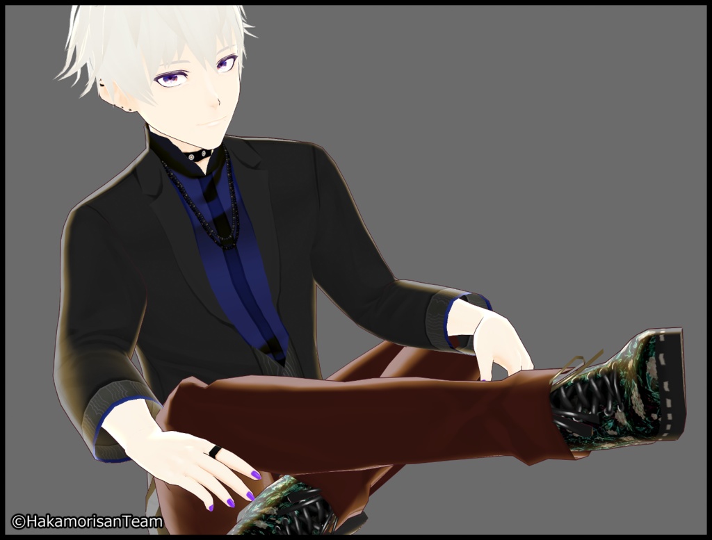 【正式版対応】Gothic punk jacket (unisex) Costume Texture for VRoid