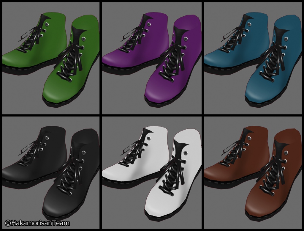 【正式版対応】High cut shoes (unisex) Shoes Texture for VRoid