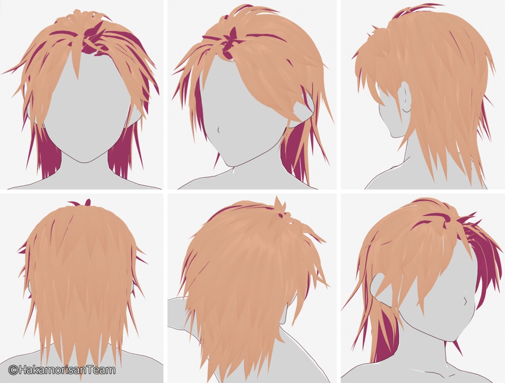 Up Bangs Layer <inner color> (unisex) Hair preset for VRoid