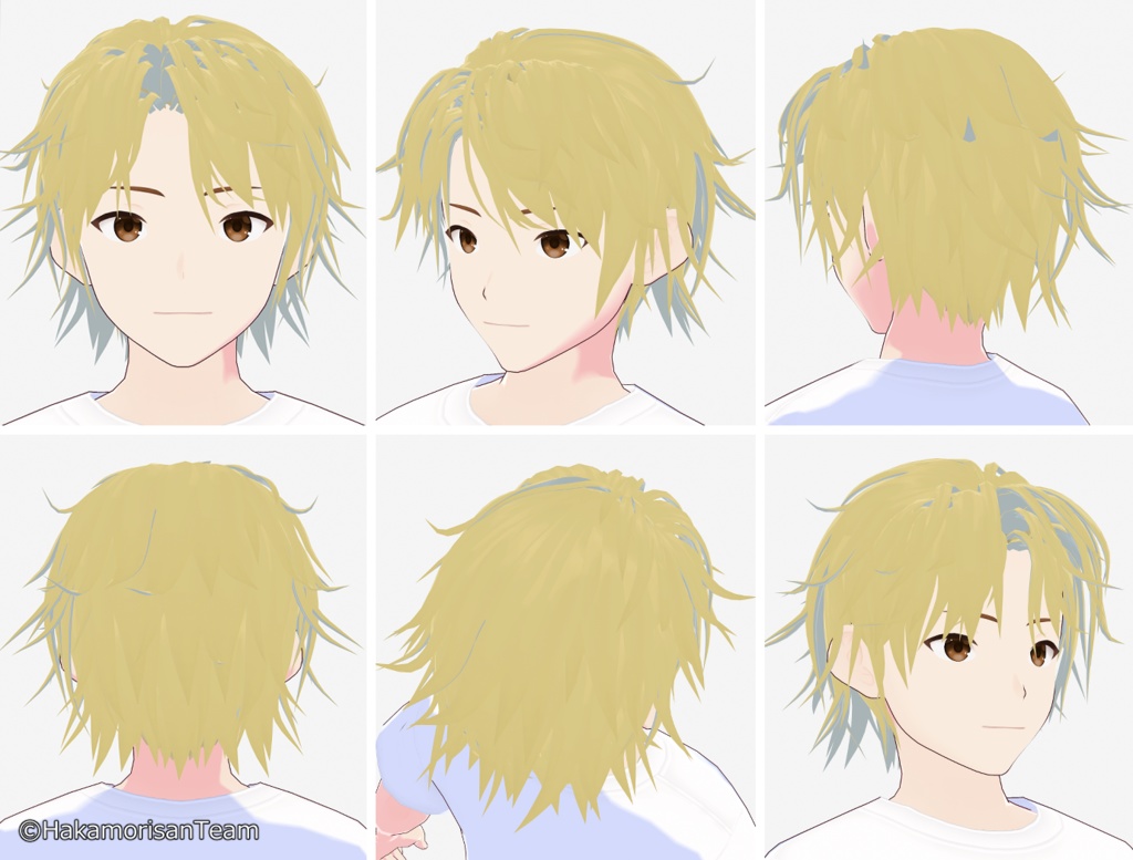 Up Bangs Wavy Bob <inner color> (unisex) Hair preset for VRoid