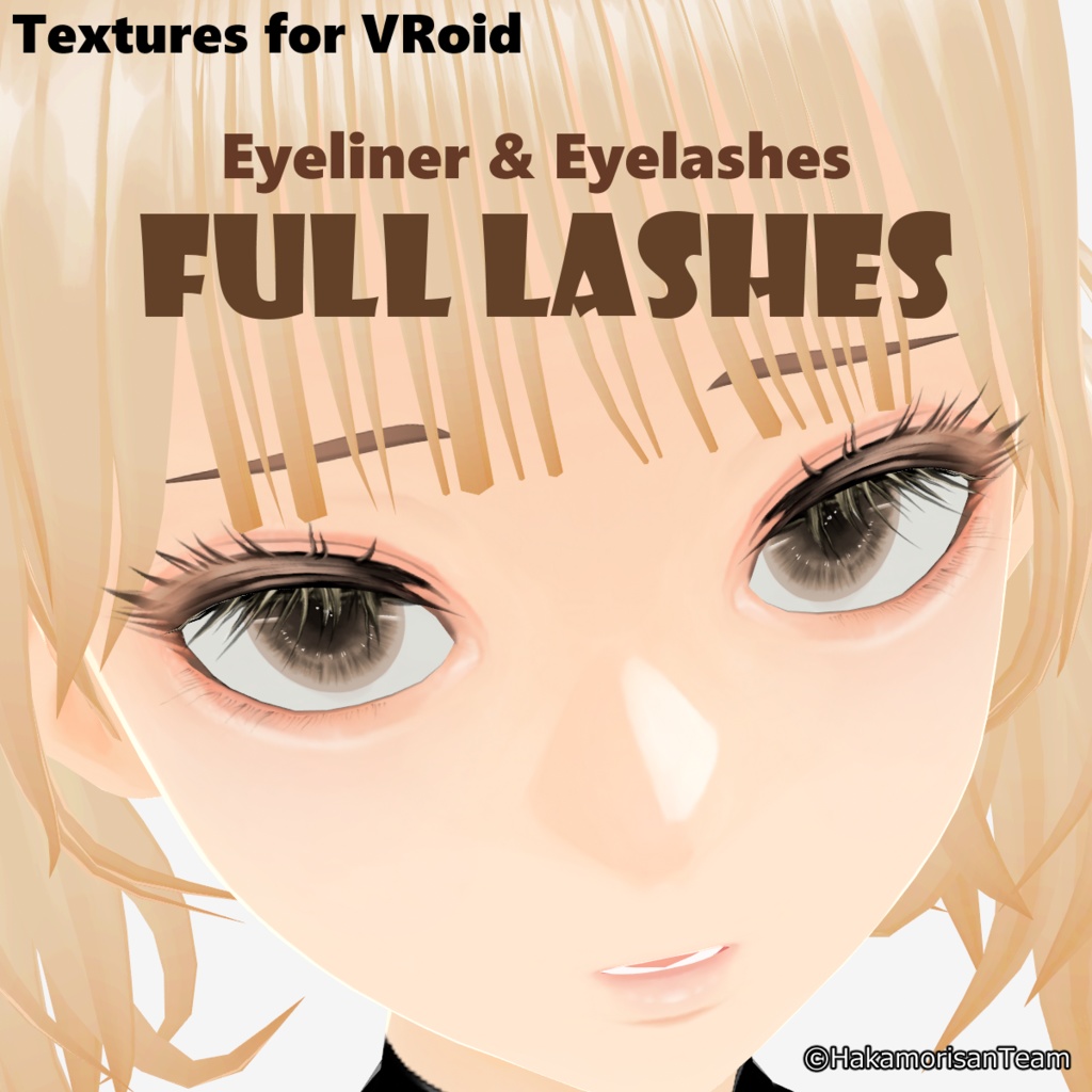 【無料】Full lashes Eyeliner Textures for VRoid