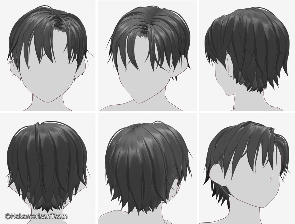 Up Bangs Short (unisex) Hair preset for VRoid