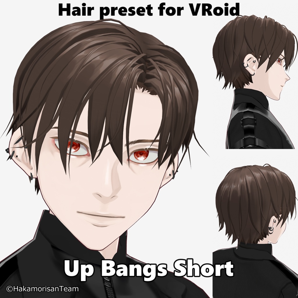 Up Bangs Short (unisex) Hair preset for VRoid