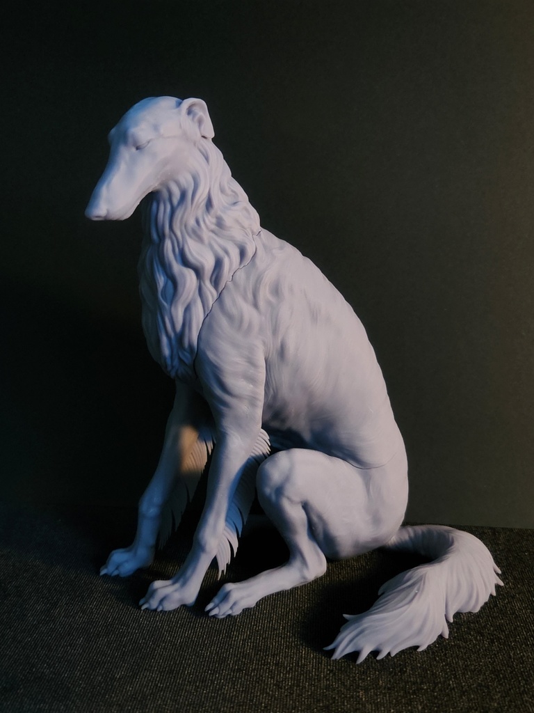 ボルゾイ_1/6スケールワンちゃん_ガレージキット