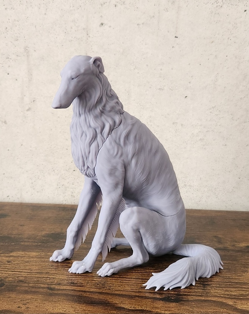 ボルゾイ_1/6スケールワンちゃん_ガレージキット