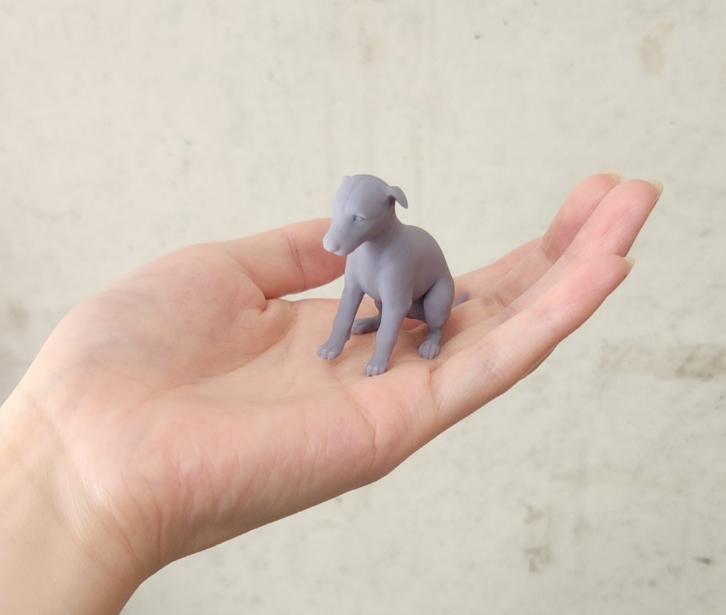 ボルゾイ仔犬_1/6スケールワンちゃん_ガレージキット