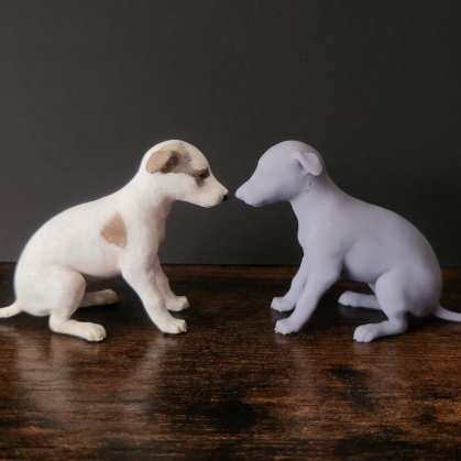 ボルゾイ仔犬_1/6スケールワンちゃん_ガレージキット