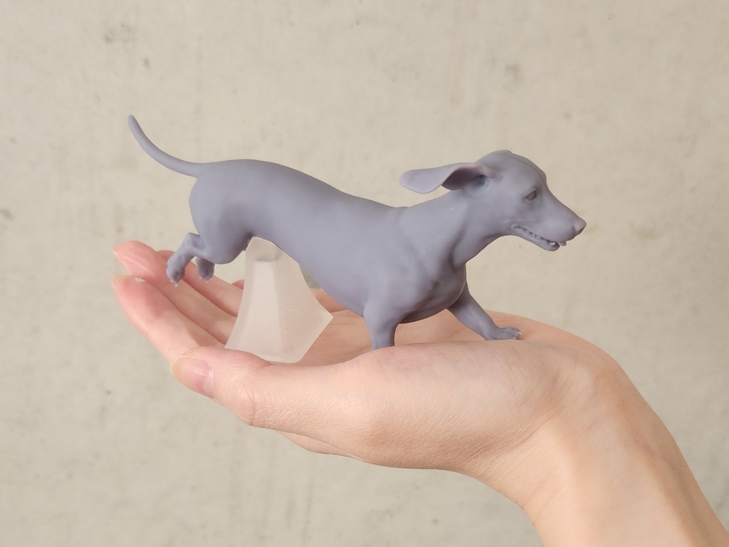 ダックスフンド_1/6スケールワンちゃん_ガレージキット