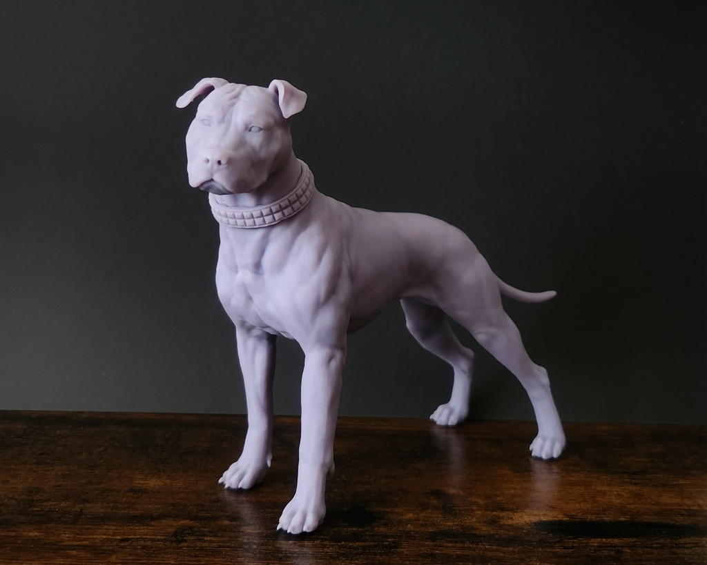 ピットブル_1/6スケールワンちゃん_ガレージキット