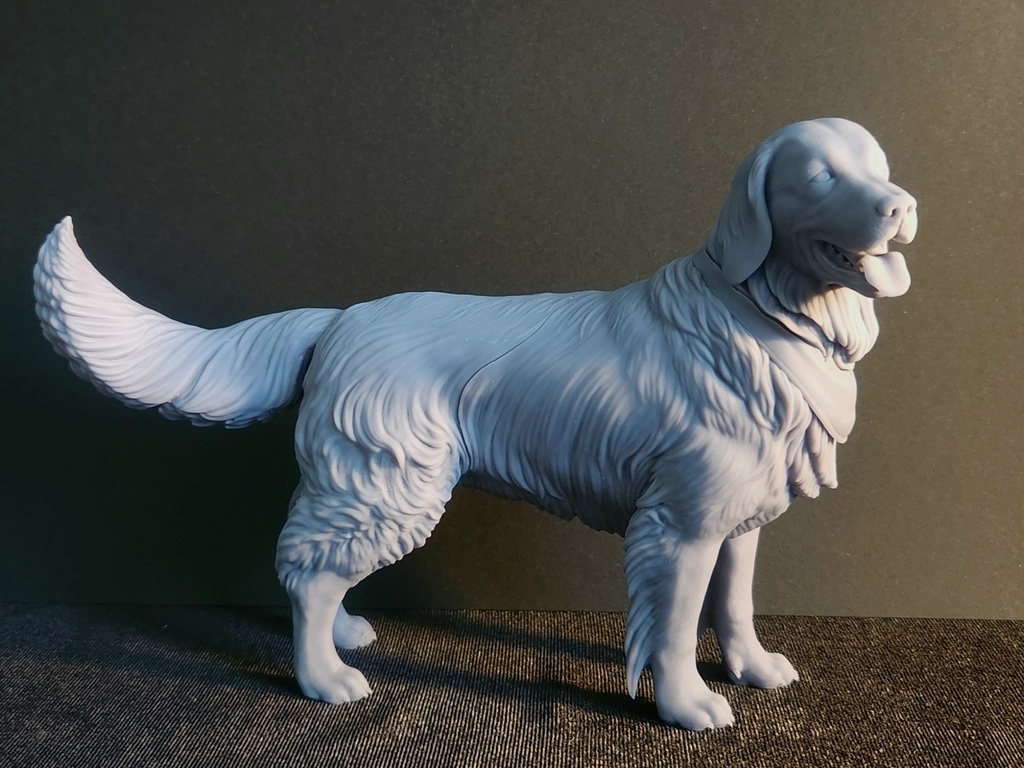 ゴールデンレトリバー_1/6スケールワンちゃん_ガレージキット