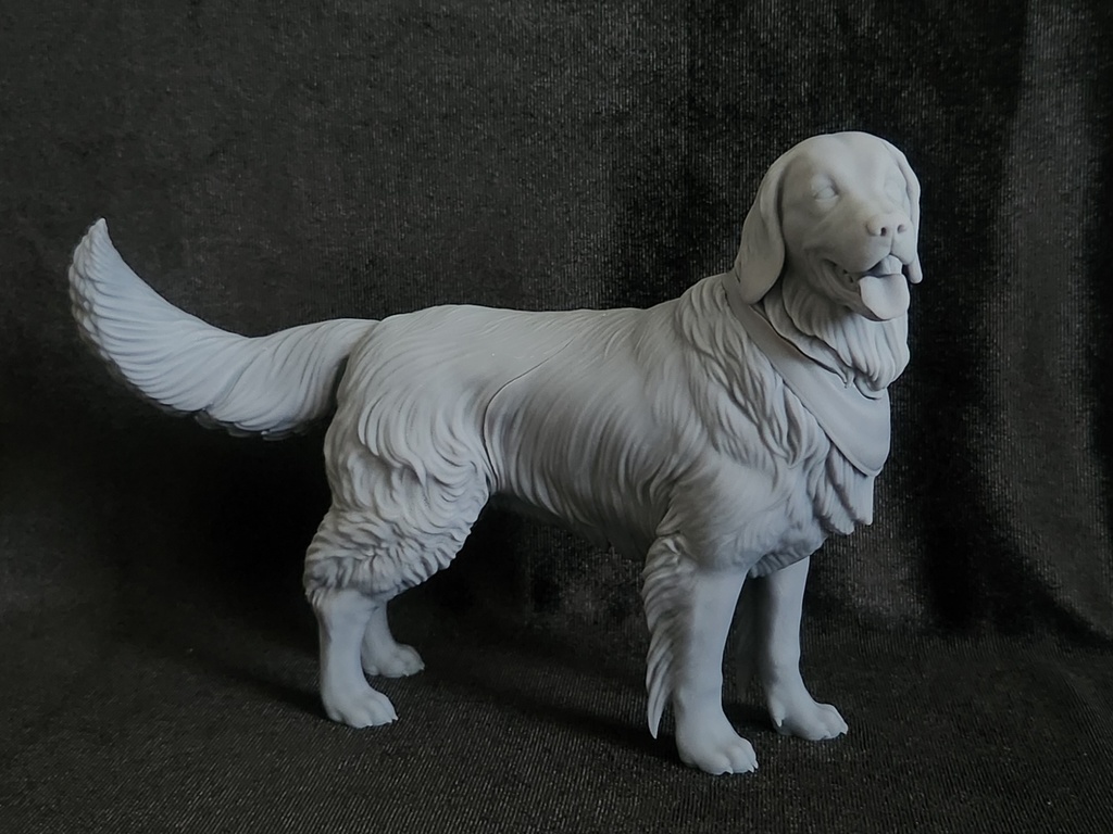 ゴールデンレトリバー_1/6スケールワンちゃん_ガレージキット