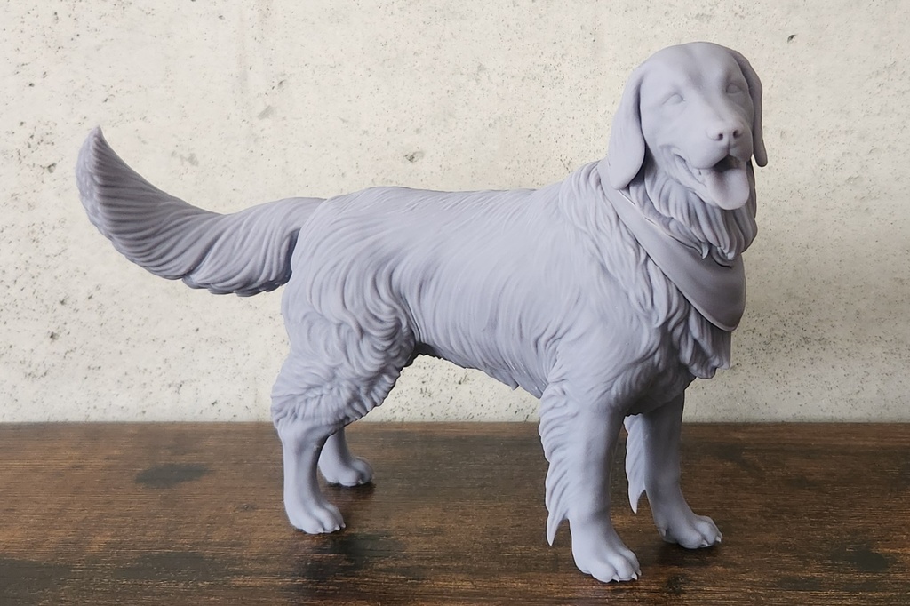 ゴールデンレトリバー_1/6スケールワンちゃん_ガレージキット