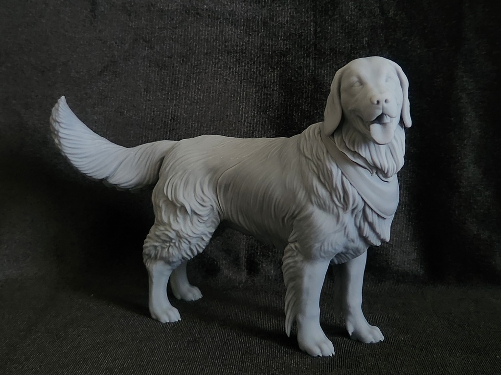 ゴールデンレトリバー_1/6スケールワンちゃん_ガレージキット