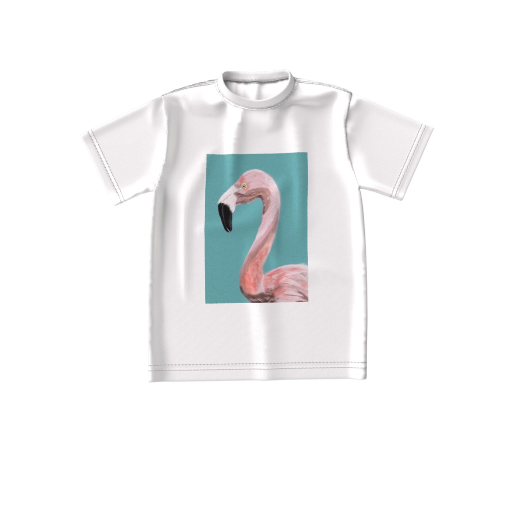フラミンゴ ビッグシルエットTシャツ kawauchi