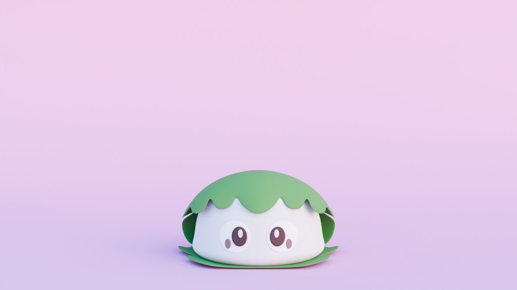 【オリジナル3Dマスコットキャラクター】柏餅