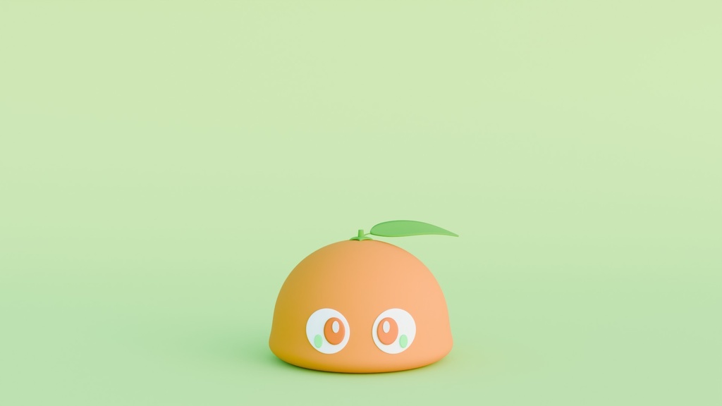 【オリジナル3Dマスコットキャラクター】みかん