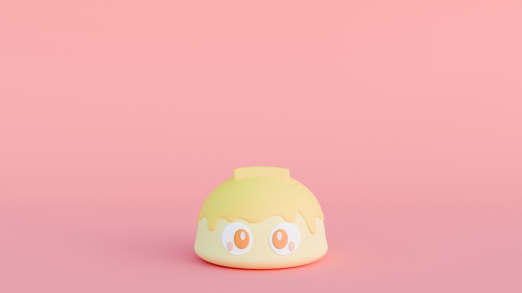 【オリジナル3Dマスコットキャラクター】バター