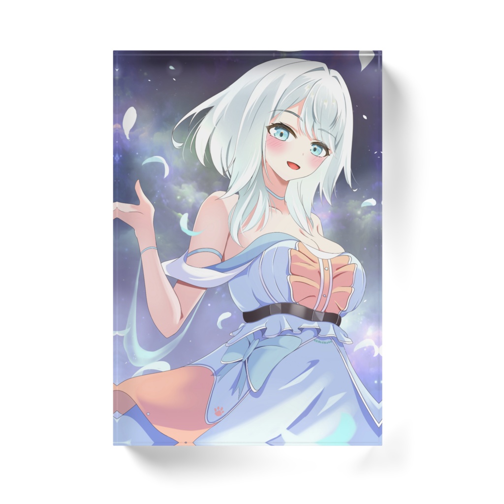 白藍そらアクリルブロック