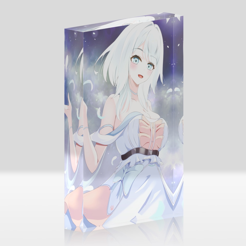白藍そらアクリルブロック