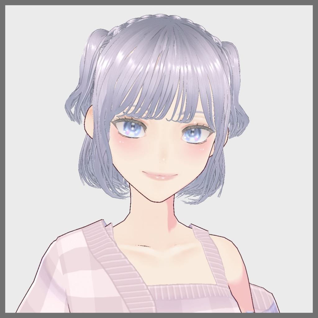 【VRoid髪型】編み込みハーフツイン