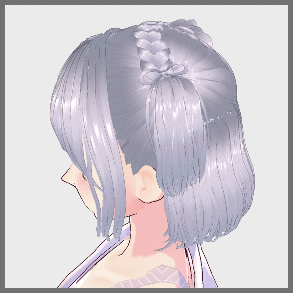 【VRoid髪型】編み込みハーフツイン