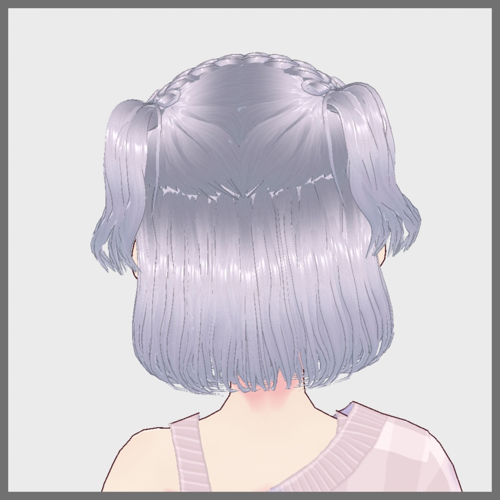 【VRoid髪型】編み込みハーフツイン