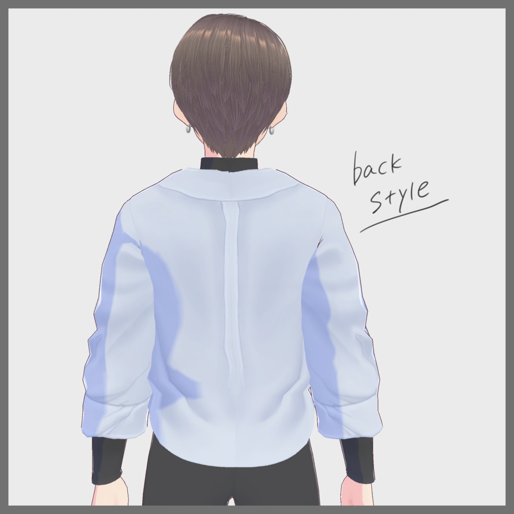 【VRoid無料】男女兼用オーバーサイズシャツ&タートルネック