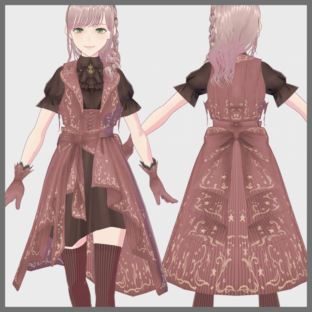 【VRoid】バレンタインコスチュームセット