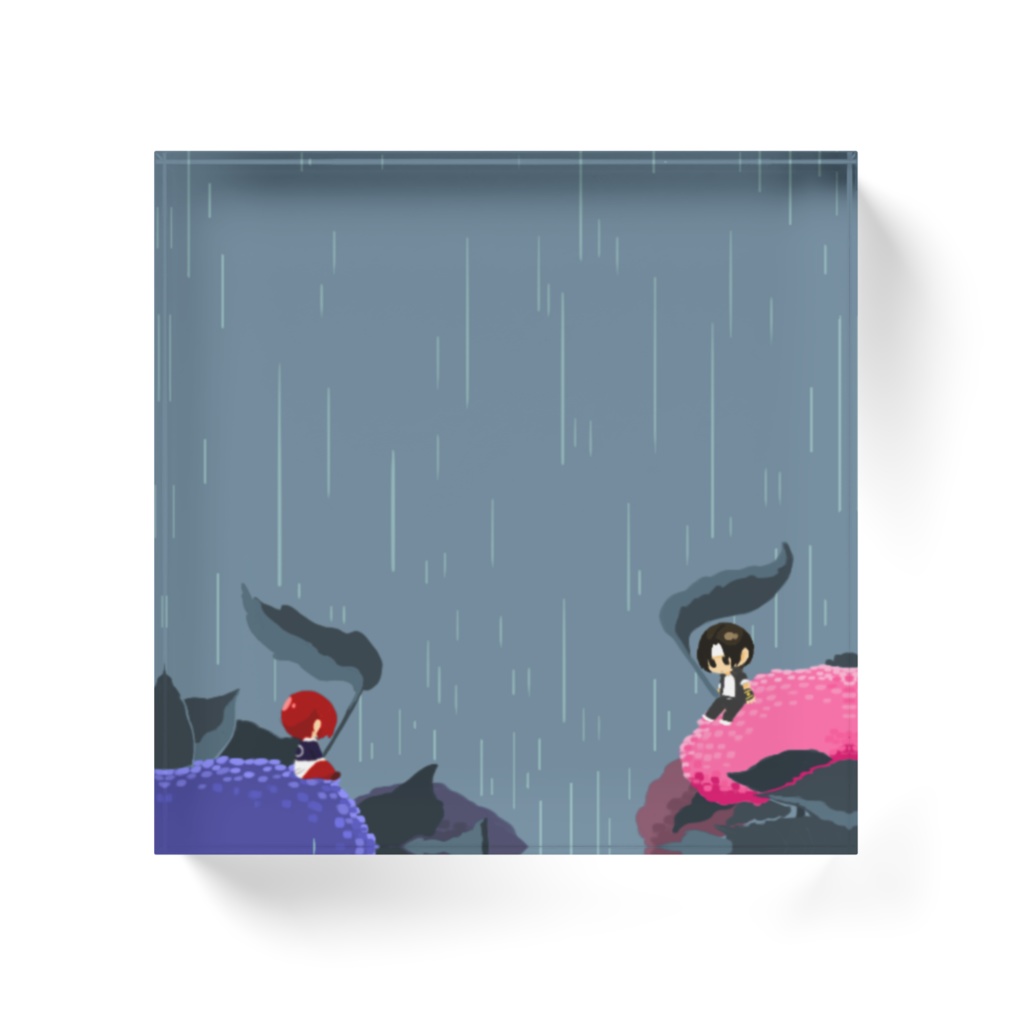 雨降りちま京とちま庵 アクリルブロック