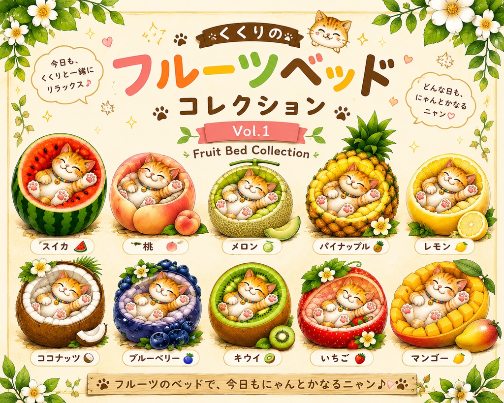 🍓くくりのフルーツベッドコレクション Vol.1_Kukuri Fruit Bed Collection