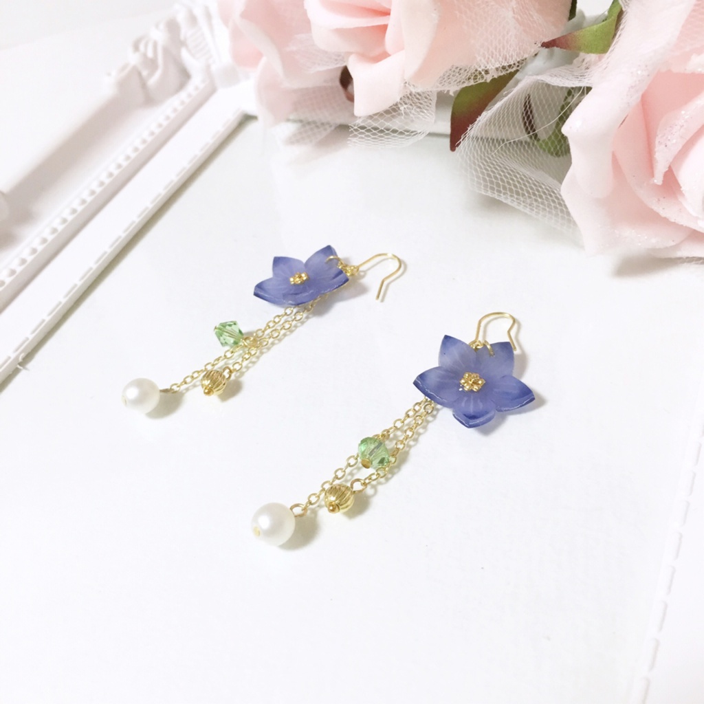 桔梗ピアス(イヤリング)