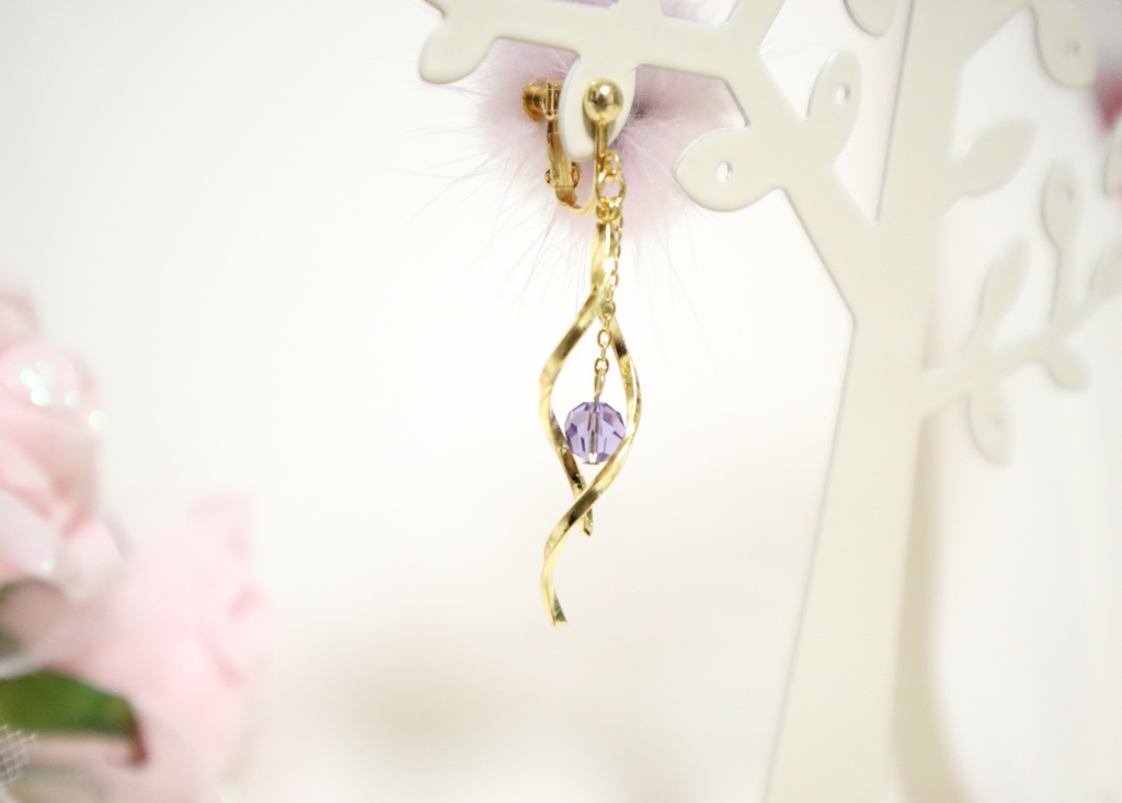 ウェーブイヤリング(ピアス)