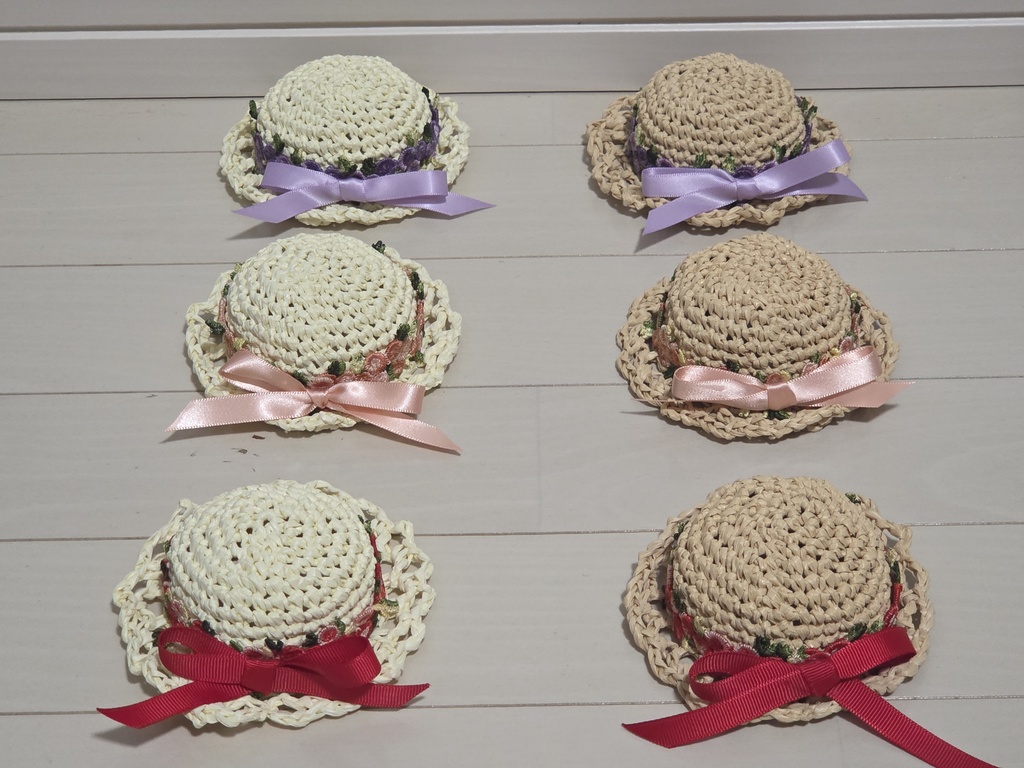 花かんむりの麦わら帽子(ころ向け)