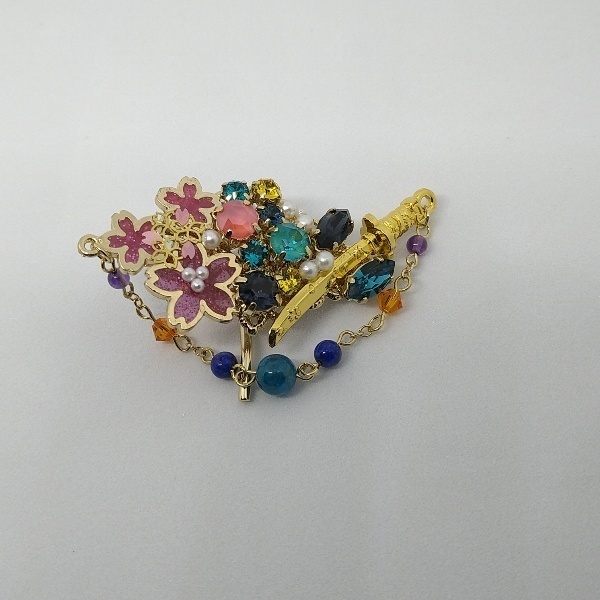 桜舞う、守りの髪飾りポニーフック(一期一振)