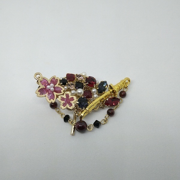 桜舞う、守りの髪飾りポニーフック(加州清光)