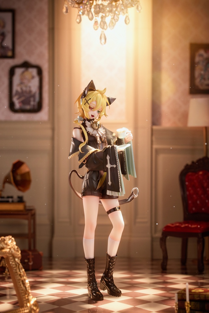 VOCALOID 鏡音リン・鏡音レン 使い魔 黒猫!使い魔 黒兎!ガレージキット