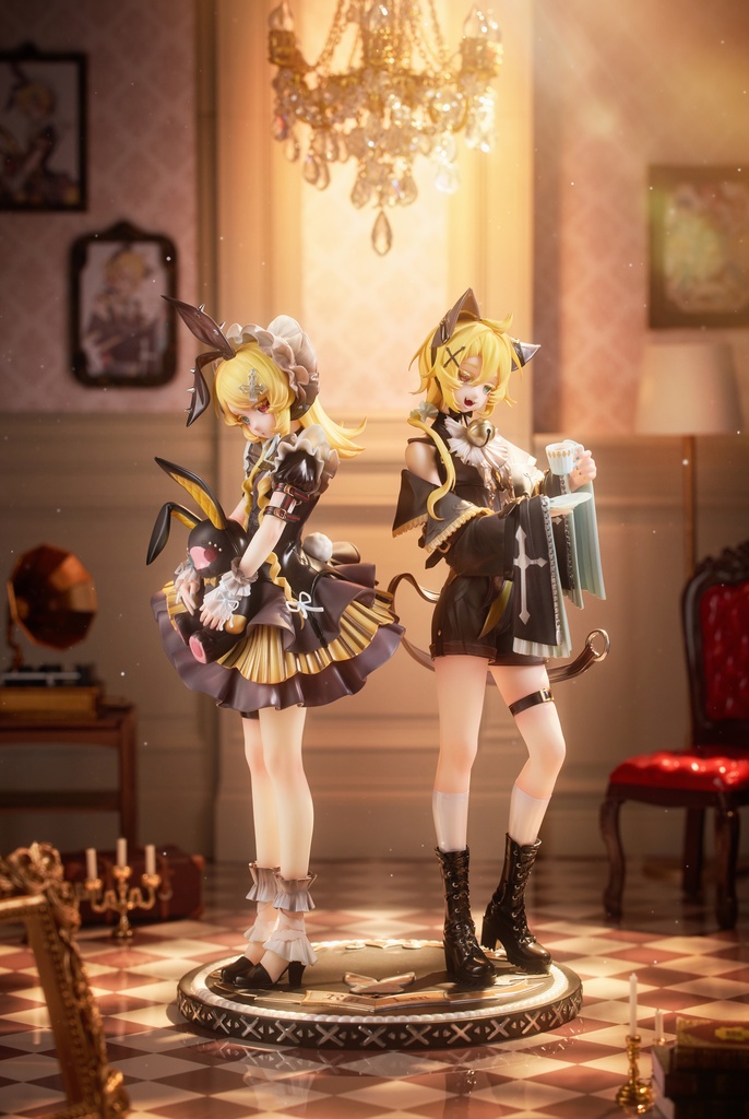 VOCALOID 鏡音リン・鏡音レン 使い魔 黒猫!使い魔 黒兎!ガレージキット