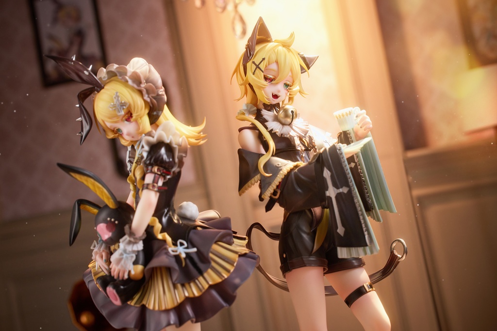 VOCALOID 鏡音リン・鏡音レン 使い魔 黒猫!使い魔 黒兎!ガレージキット