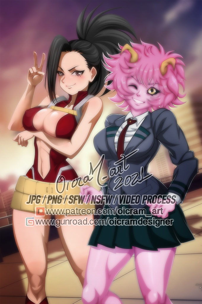 Momo and Mina Ashido