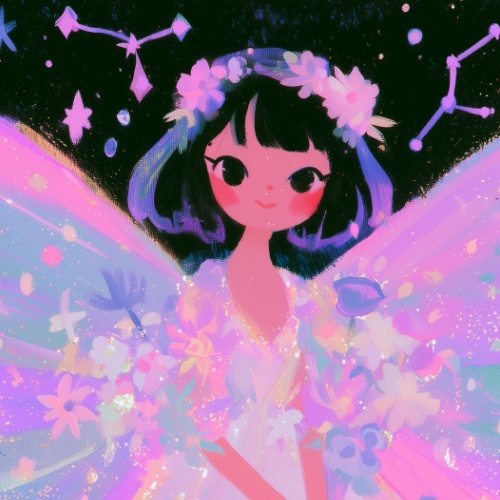 【デジタル壁紙/素材】ゆめかわ12星座ガール ＊ 乙女座 - Virgo -