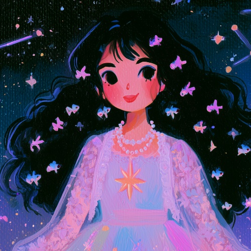 【デジタル壁紙/素材】ゆめかわ12星座ガール ＊ 魚座 - Pisces -